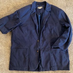 Duluth Trading Co Firehose Blazer Presentation Jacket in Blue Men’s Sz 3XLT